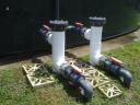 Dual pump traps can be isolated for occasional cleaning without powering powering the system down